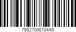 Código de barras (EAN, GTIN, SKU, ISBN): '7892758610449'