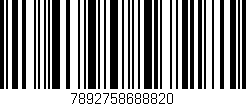 Código de barras (EAN, GTIN, SKU, ISBN): '7892758688820'