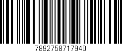 Código de barras (EAN, GTIN, SKU, ISBN): '7892758717940'