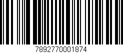 Código de barras (EAN, GTIN, SKU, ISBN): '7892770001874'