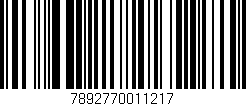 Código de barras (EAN, GTIN, SKU, ISBN): '7892770011217'