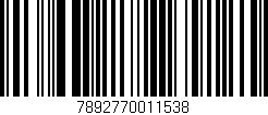 Código de barras (EAN, GTIN, SKU, ISBN): '7892770011538'