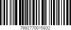 Código de barras (EAN, GTIN, SKU, ISBN): '7892770015932'