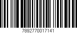 Código de barras (EAN, GTIN, SKU, ISBN): '7892770017141'
