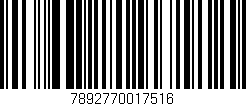 Código de barras (EAN, GTIN, SKU, ISBN): '7892770017516'