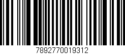 Código de barras (EAN, GTIN, SKU, ISBN): '7892770019312'