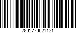 Código de barras (EAN, GTIN, SKU, ISBN): '7892770021131'