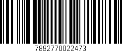 Código de barras (EAN, GTIN, SKU, ISBN): '7892770022473'
