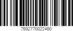 Código de barras (EAN, GTIN, SKU, ISBN): '7892770022480'