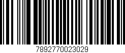 Código de barras (EAN, GTIN, SKU, ISBN): '7892770023029'