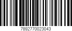 Código de barras (EAN, GTIN, SKU, ISBN): '7892770023043'