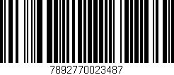 Código de barras (EAN, GTIN, SKU, ISBN): '7892770023487'