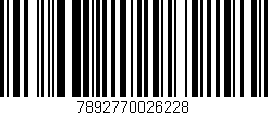 Código de barras (EAN, GTIN, SKU, ISBN): '7892770026228'