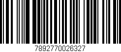 Código de barras (EAN, GTIN, SKU, ISBN): '7892770026327'