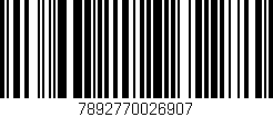 Código de barras (EAN, GTIN, SKU, ISBN): '7892770026907'