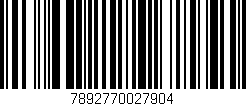 Código de barras (EAN, GTIN, SKU, ISBN): '7892770027904'