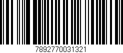 Código de barras (EAN, GTIN, SKU, ISBN): '7892770031321'