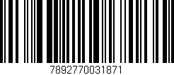 Código de barras (EAN, GTIN, SKU, ISBN): '7892770031871'