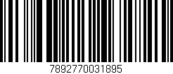 Código de barras (EAN, GTIN, SKU, ISBN): '7892770031895'