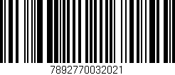 Código de barras (EAN, GTIN, SKU, ISBN): '7892770032021'