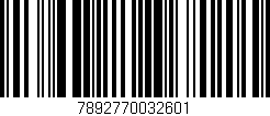Código de barras (EAN, GTIN, SKU, ISBN): '7892770032601'