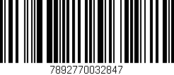 Código de barras (EAN, GTIN, SKU, ISBN): '7892770032847'