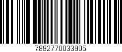 Código de barras (EAN, GTIN, SKU, ISBN): '7892770033905'