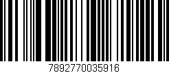 Código de barras (EAN, GTIN, SKU, ISBN): '7892770035916'