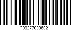 Código de barras (EAN, GTIN, SKU, ISBN): '7892770036821'