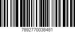 Código de barras (EAN, GTIN, SKU, ISBN): '7892770038481'