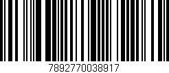 Código de barras (EAN, GTIN, SKU, ISBN): '7892770038917'