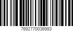 Código de barras (EAN, GTIN, SKU, ISBN): '7892770038993'