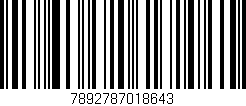 Código de barras (EAN, GTIN, SKU, ISBN): '7892787018643'