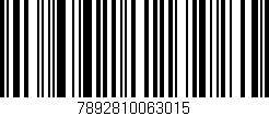 Código de barras (EAN, GTIN, SKU, ISBN): '7892810063015'