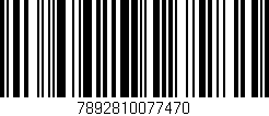 Código de barras (EAN, GTIN, SKU, ISBN): '7892810077470'