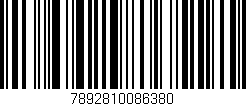 Código de barras (EAN, GTIN, SKU, ISBN): '7892810086380'
