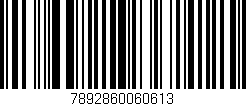 Código de barras (EAN, GTIN, SKU, ISBN): '7892860060613'