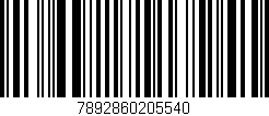 Código de barras (EAN, GTIN, SKU, ISBN): '7892860205540'