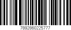 Código de barras (EAN, GTIN, SKU, ISBN): '7892860225777'