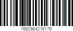 Código de barras (EAN, GTIN, SKU, ISBN): '7892904218178'