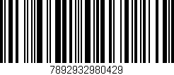 Código de barras (EAN, GTIN, SKU, ISBN): '7892932980429'