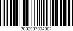 Código de barras (EAN, GTIN, SKU, ISBN): '7892937004007'