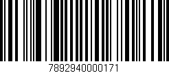 Código de barras (EAN, GTIN, SKU, ISBN): '7892940000171'