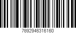Código de barras (EAN, GTIN, SKU, ISBN): '7892946316160'