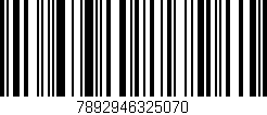 Código de barras (EAN, GTIN, SKU, ISBN): '7892946325070'