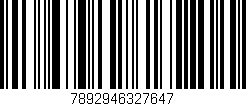 Código de barras (EAN, GTIN, SKU, ISBN): '7892946327647'