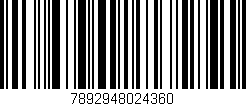 Código de barras (EAN, GTIN, SKU, ISBN): '7892948024360'