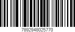 Código de barras (EAN, GTIN, SKU, ISBN): '7892948025770'