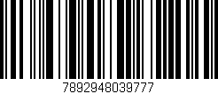Código de barras (EAN, GTIN, SKU, ISBN): '7892948039777'