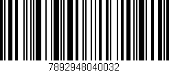 Código de barras (EAN, GTIN, SKU, ISBN): '7892948040032'
